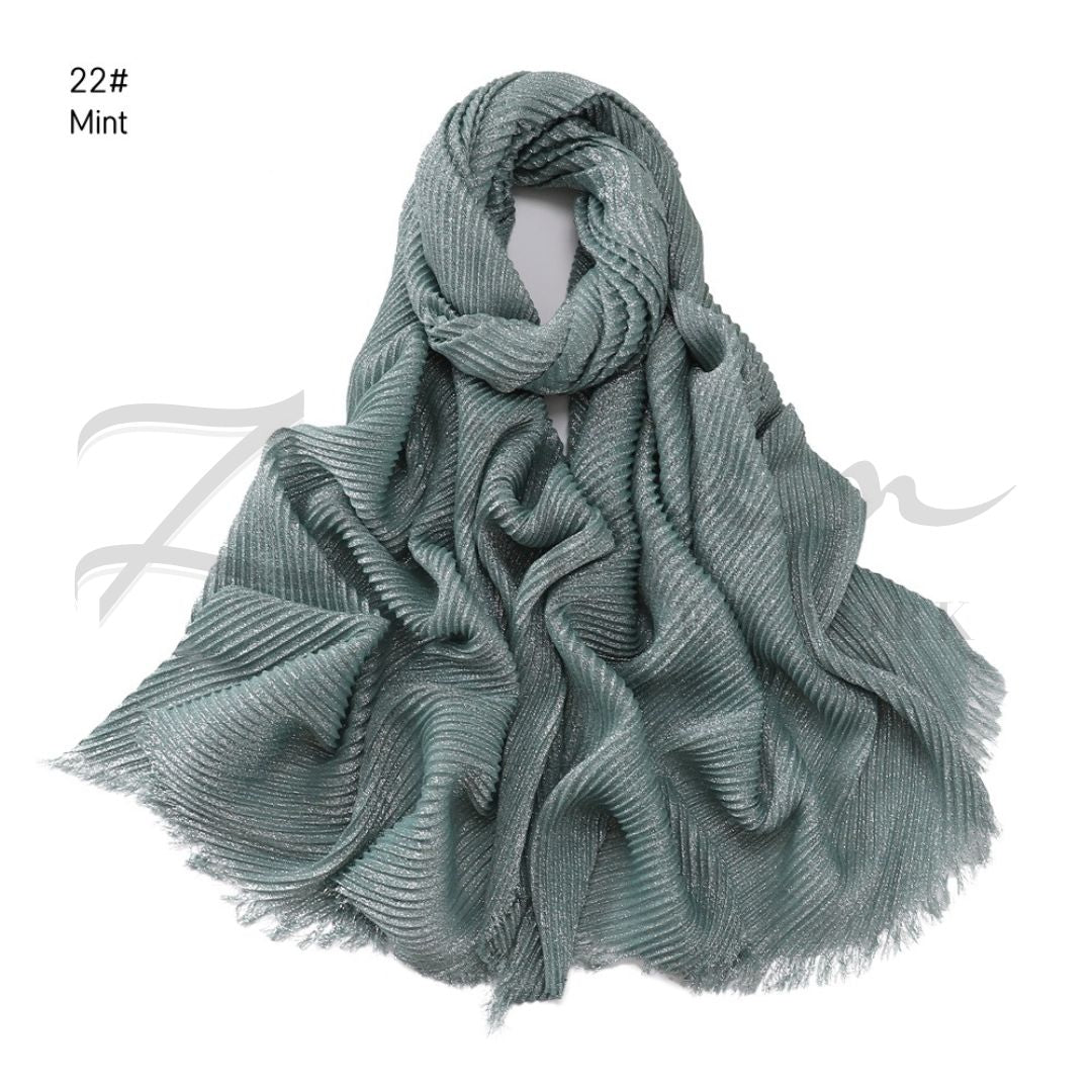 Shiny Solid Linen Hijab