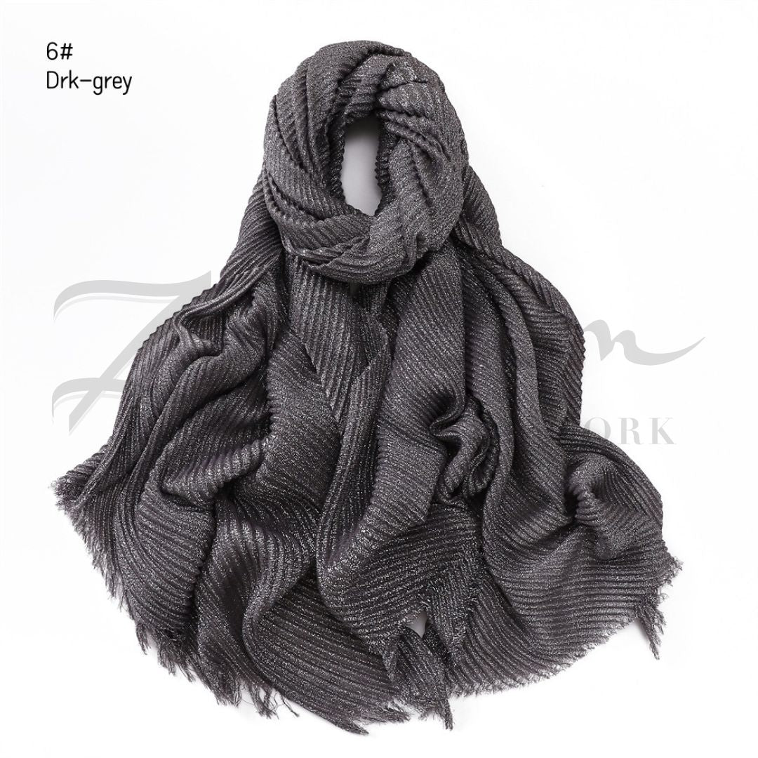 Shiny Solid Linen Hijab