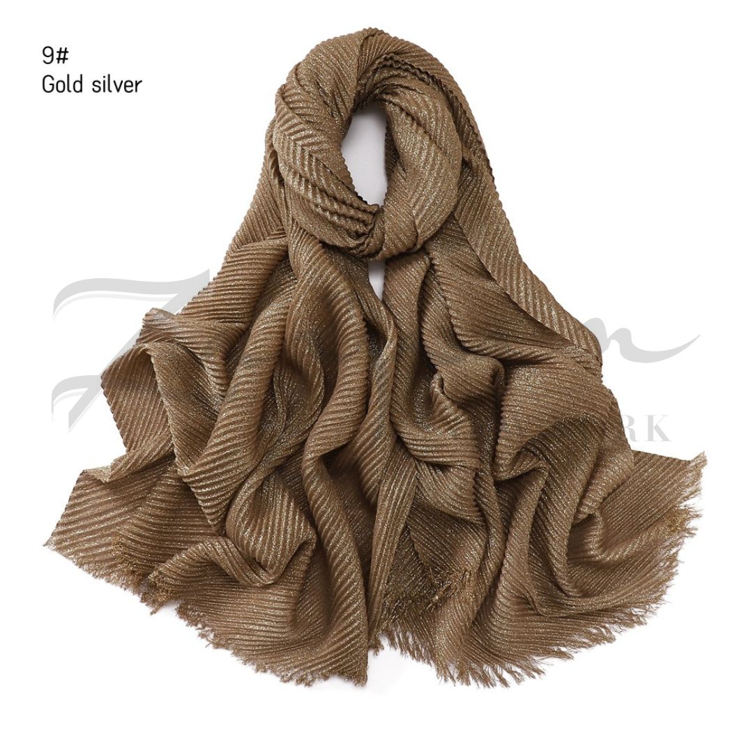 Shiny Solid Linen Hijab