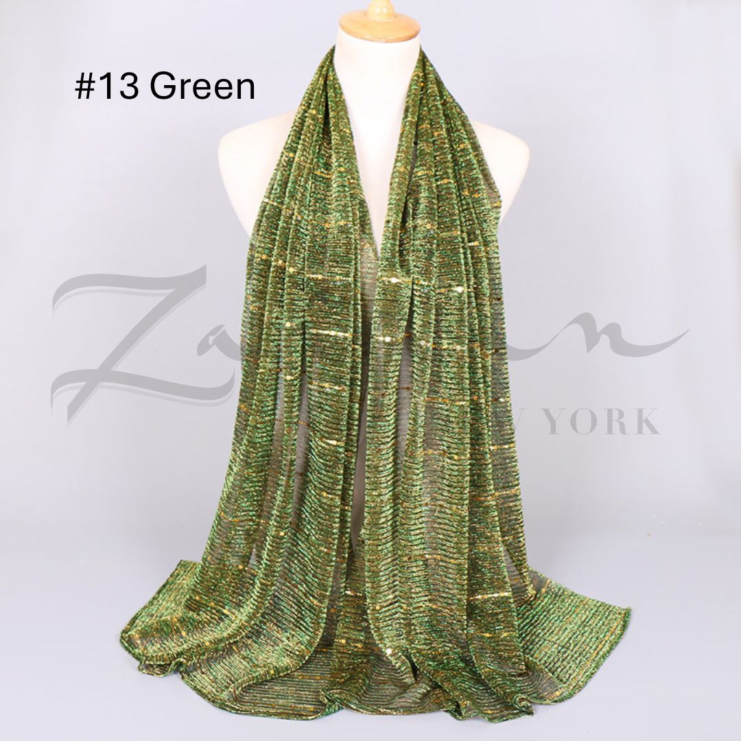 Sequined Lace Cotton Hijab
