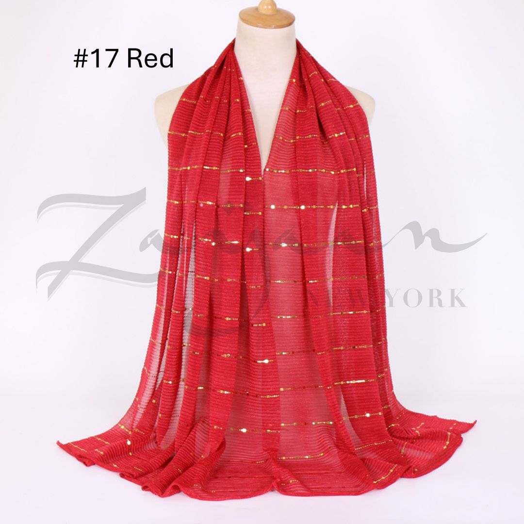 Sequined Lace Cotton Hijab
