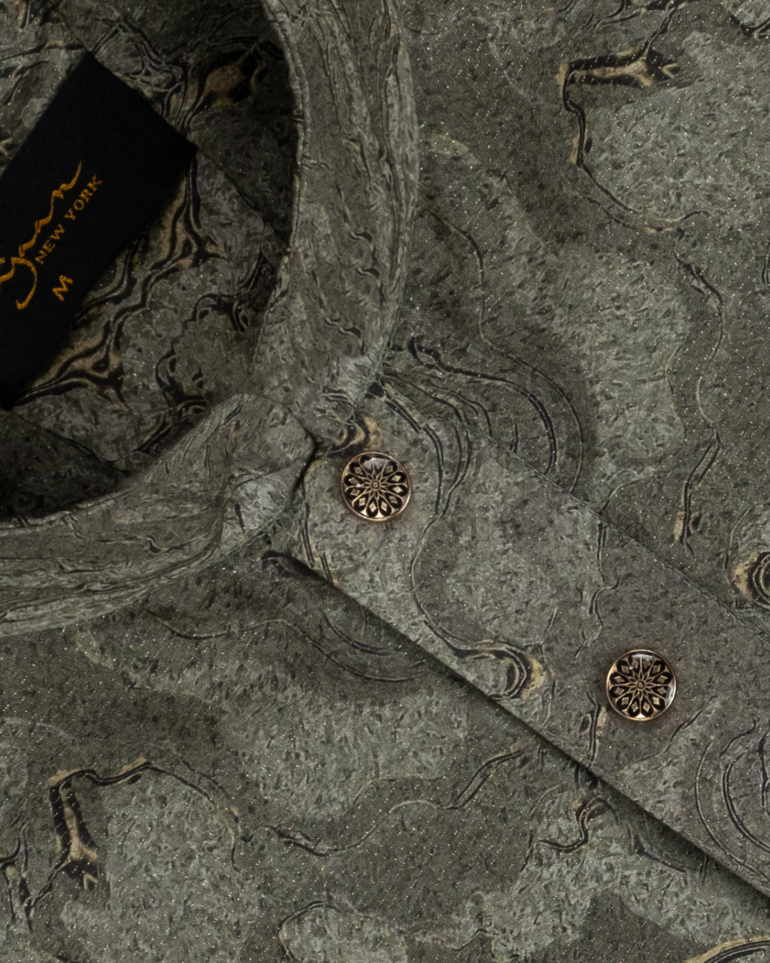 Premium Print Panjabi | light olive