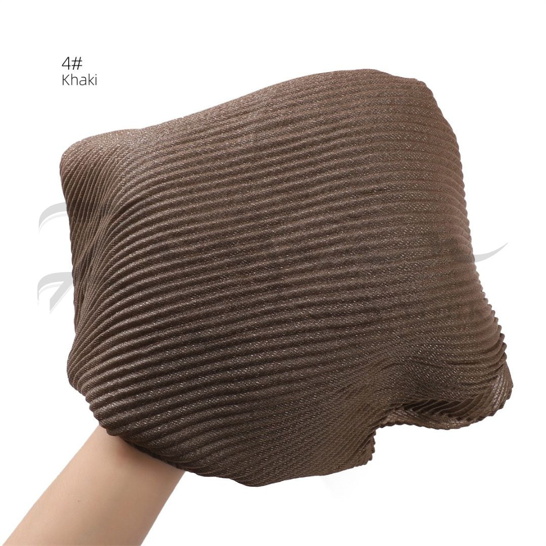 Soft Silver Shiny Wrinkled Hijab