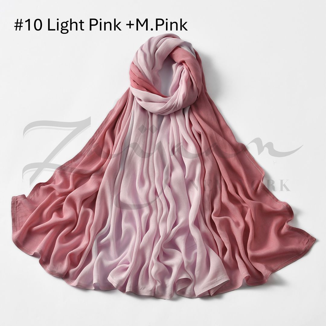 Two Tone Ombre Viscos Modal DBL Stch Hijab