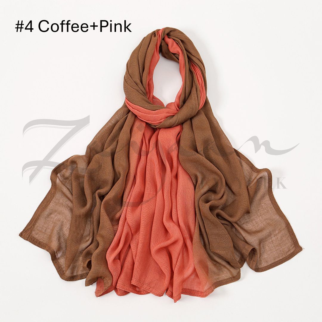 Two Tone Ombre Viscos Modal DBL Stch Hijab