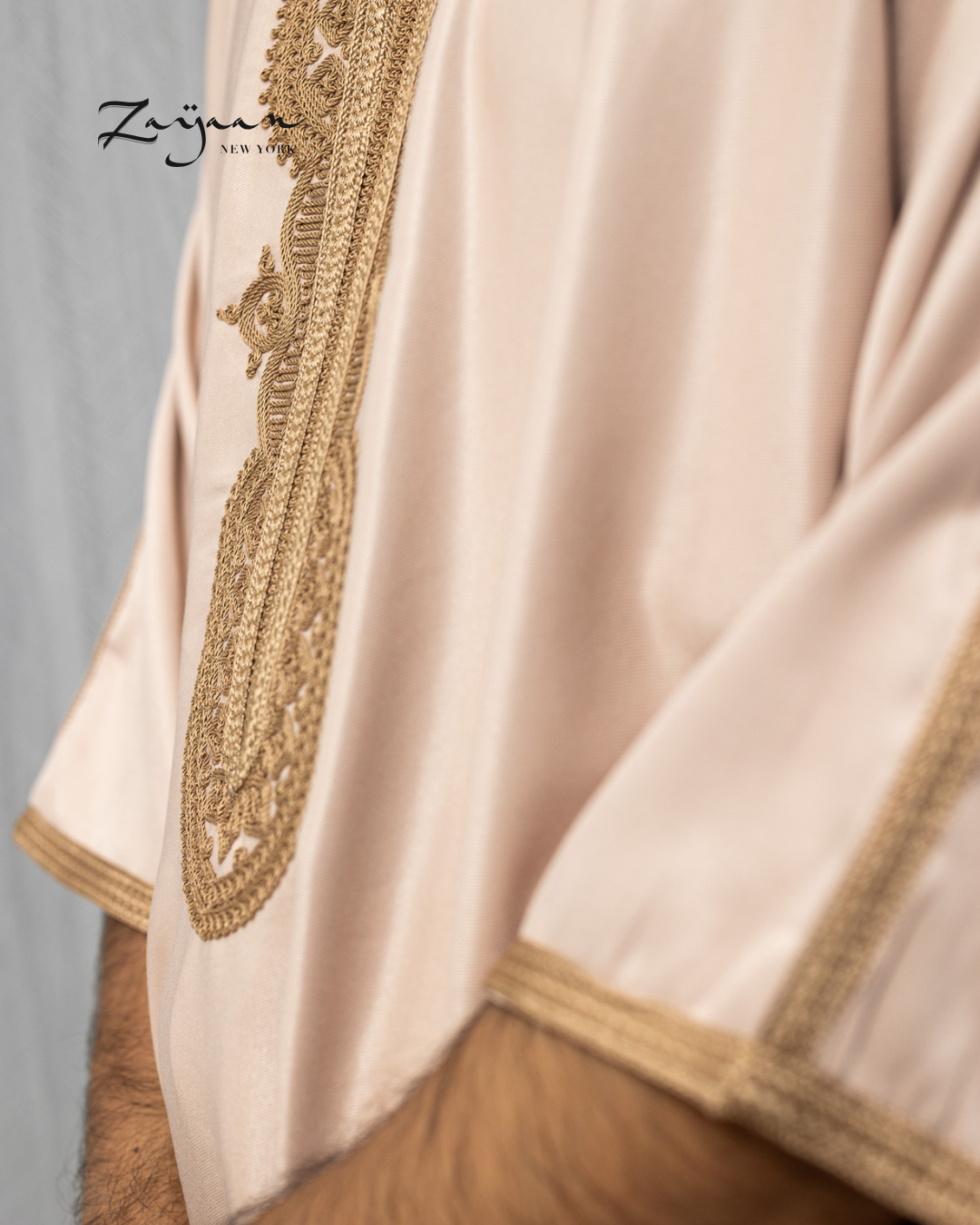 Platinum Moroccan Thobe| PEACH
