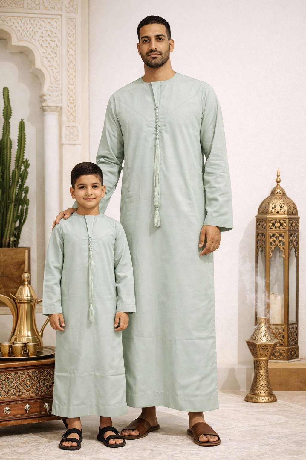 Premium Emirati Thobe | Pastel Green
