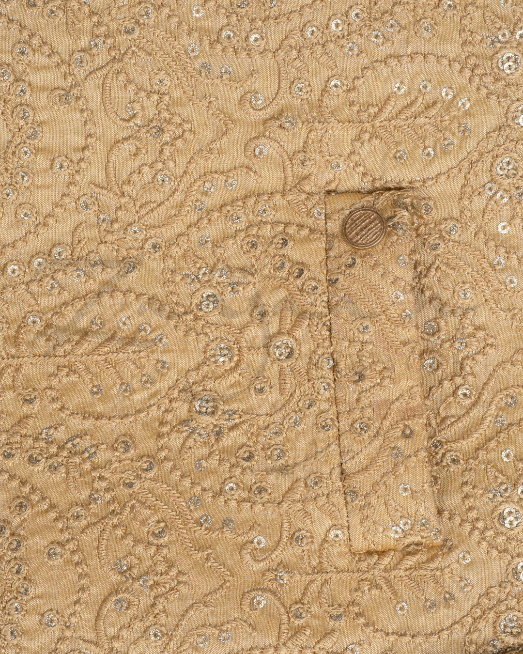 Premium embroidered Sherwani Set| Beige I Son