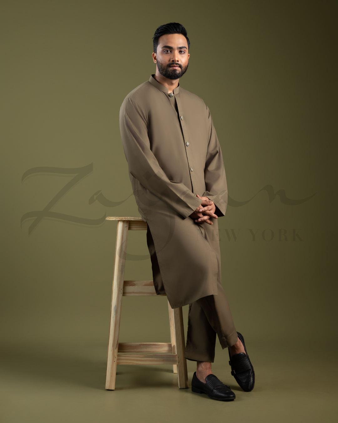 Pakistani sherwani Olive