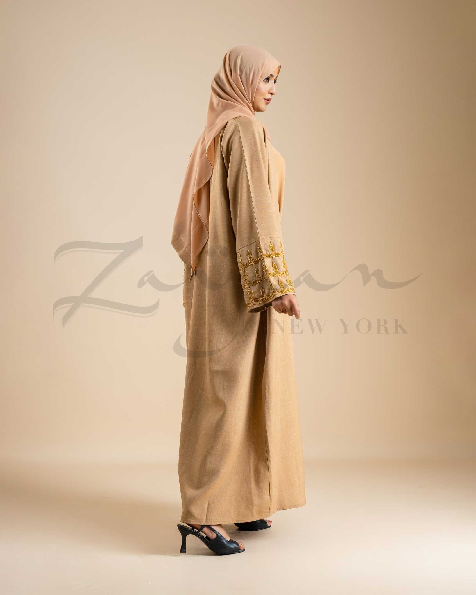 Flowy Cuff Embroidered Abaya