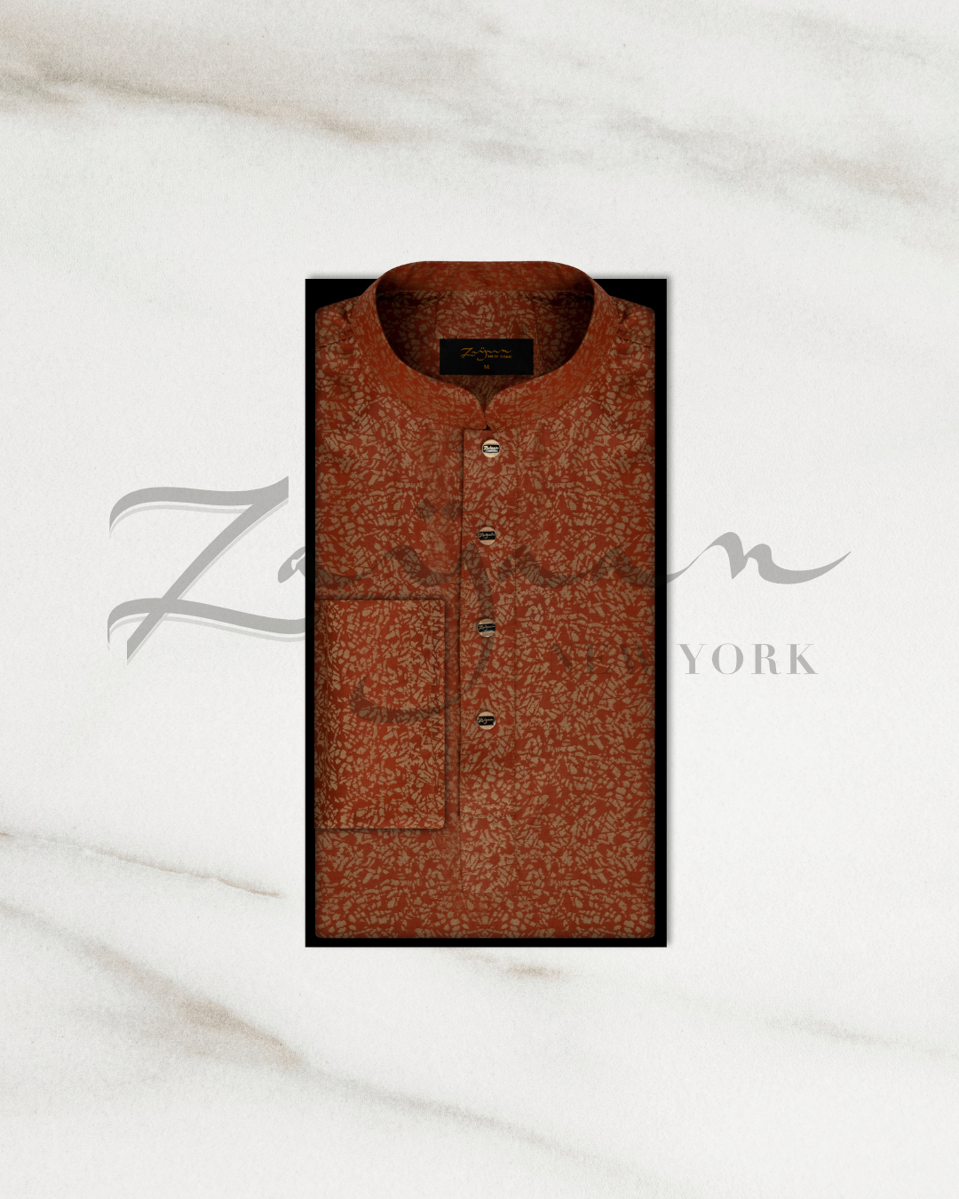 Premium Jacquard Panjabi | Orange | Son