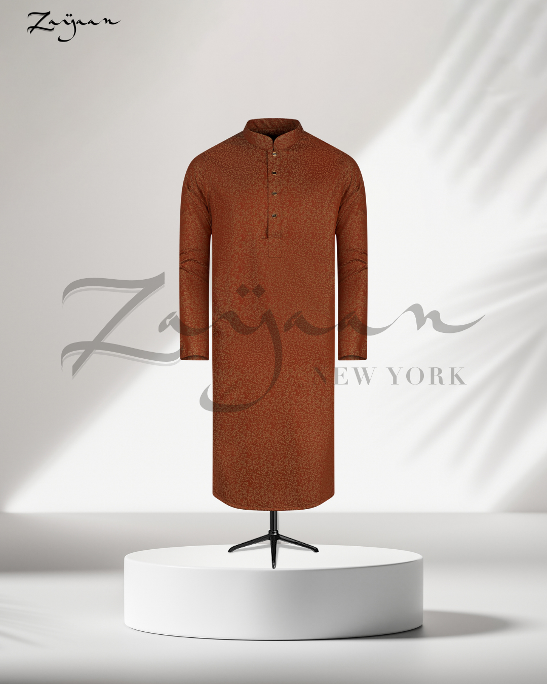 Premium Jacquard Panjabi | Orange | Son