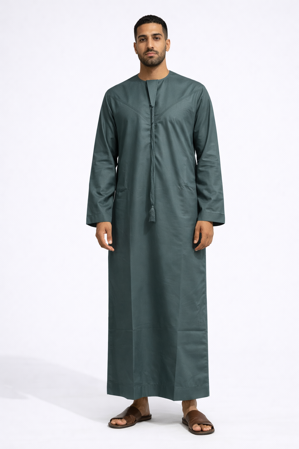 Premium Emirati Thobe | Dark Green