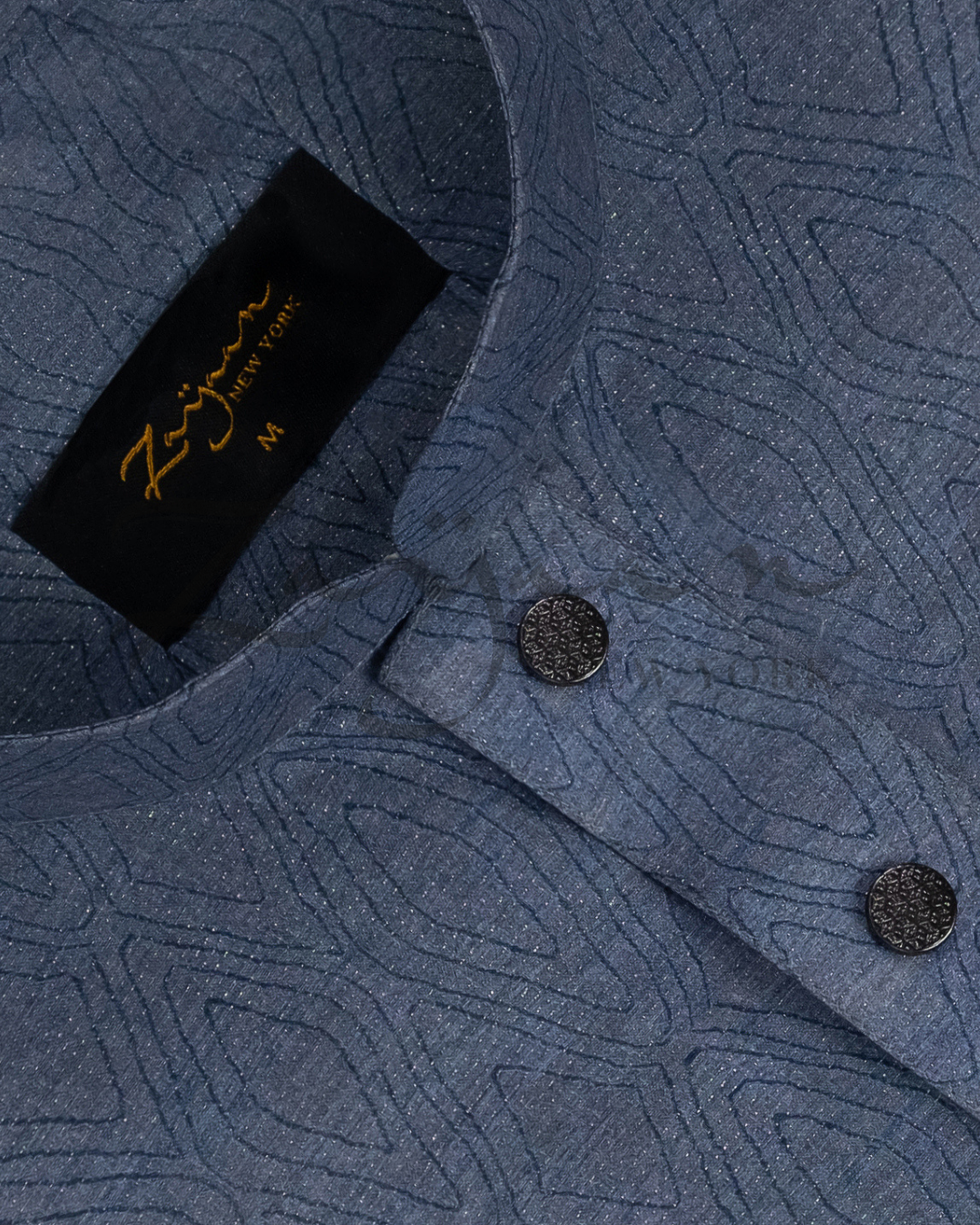 Premium Sequin Panjabi | Slate Blue