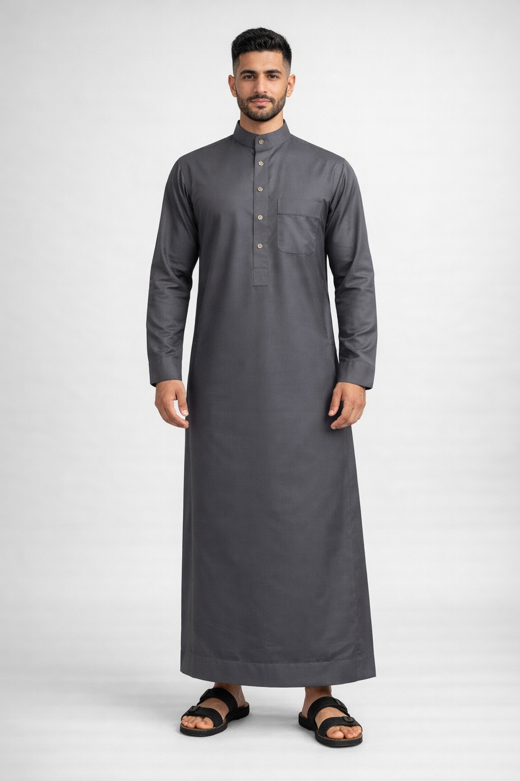 The Legacy Saudi Thobe l Metallic Grey