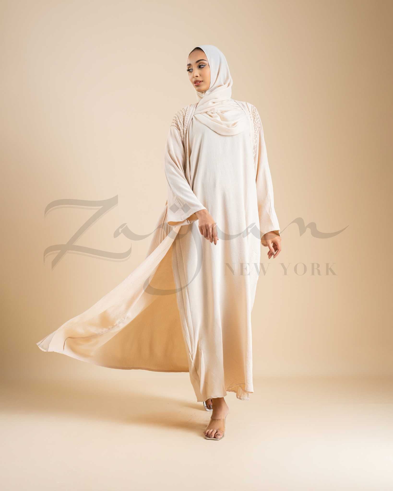 Textured Pleat Abaya