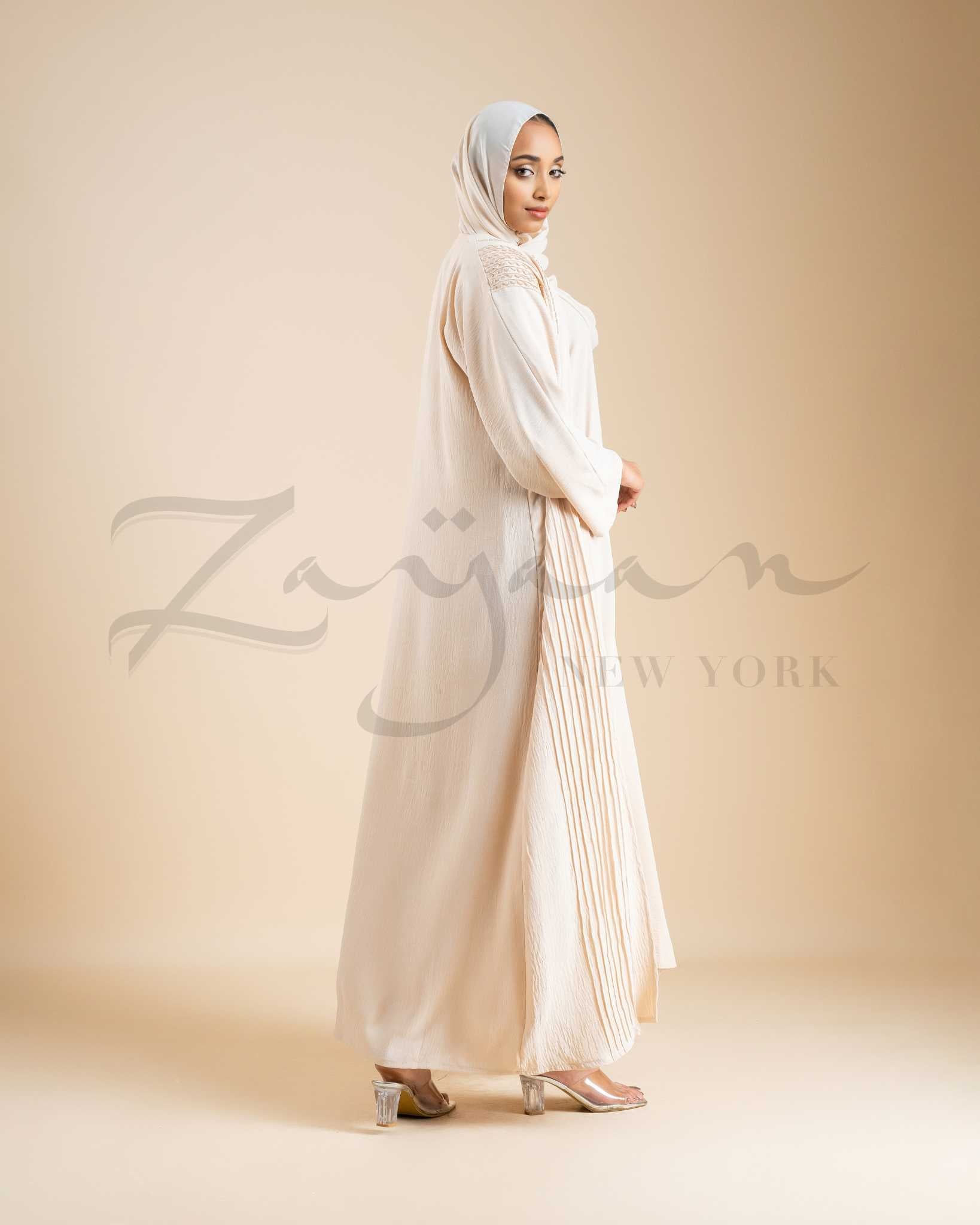 Textured Pleat Abaya