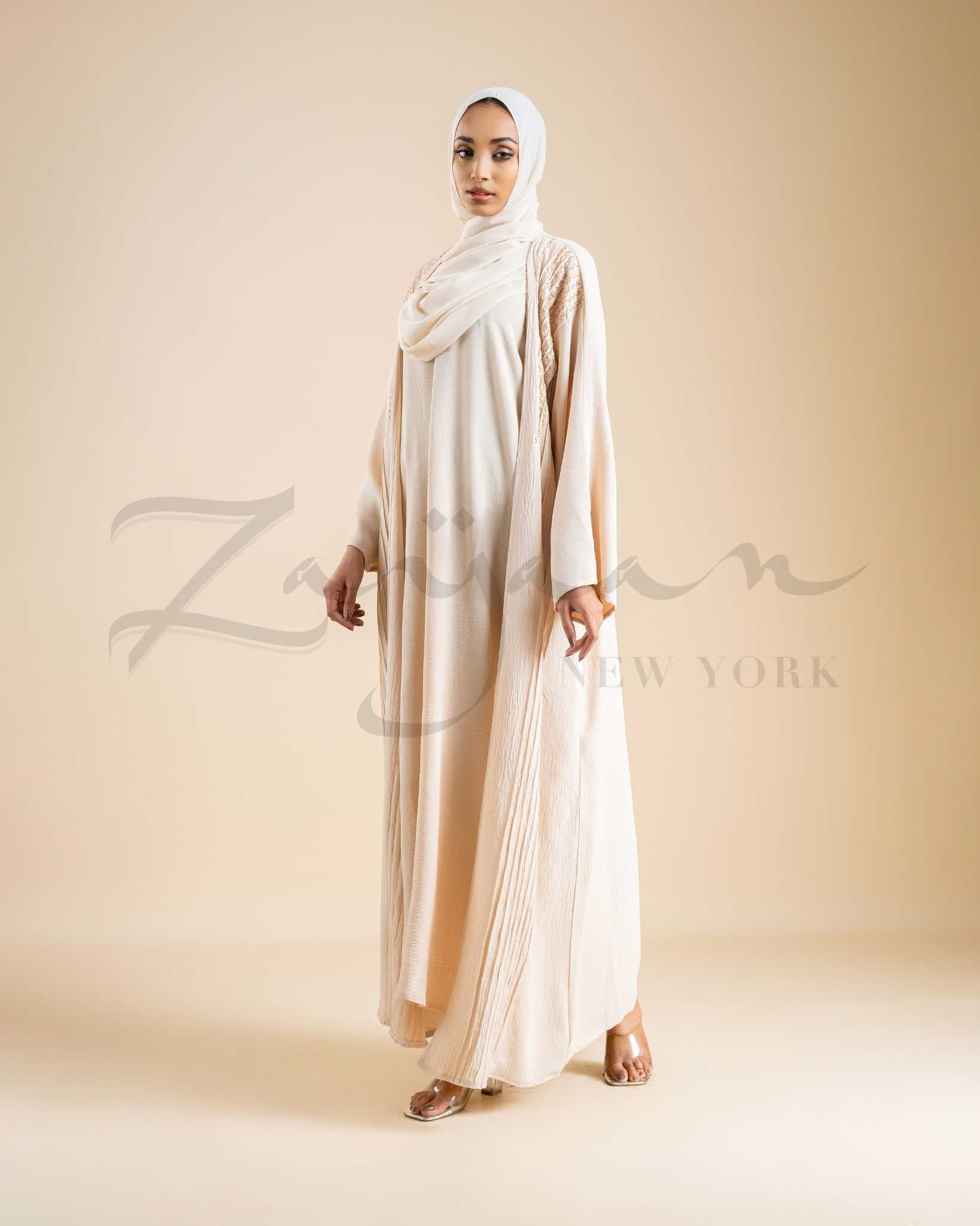 Textured Pleat Abaya