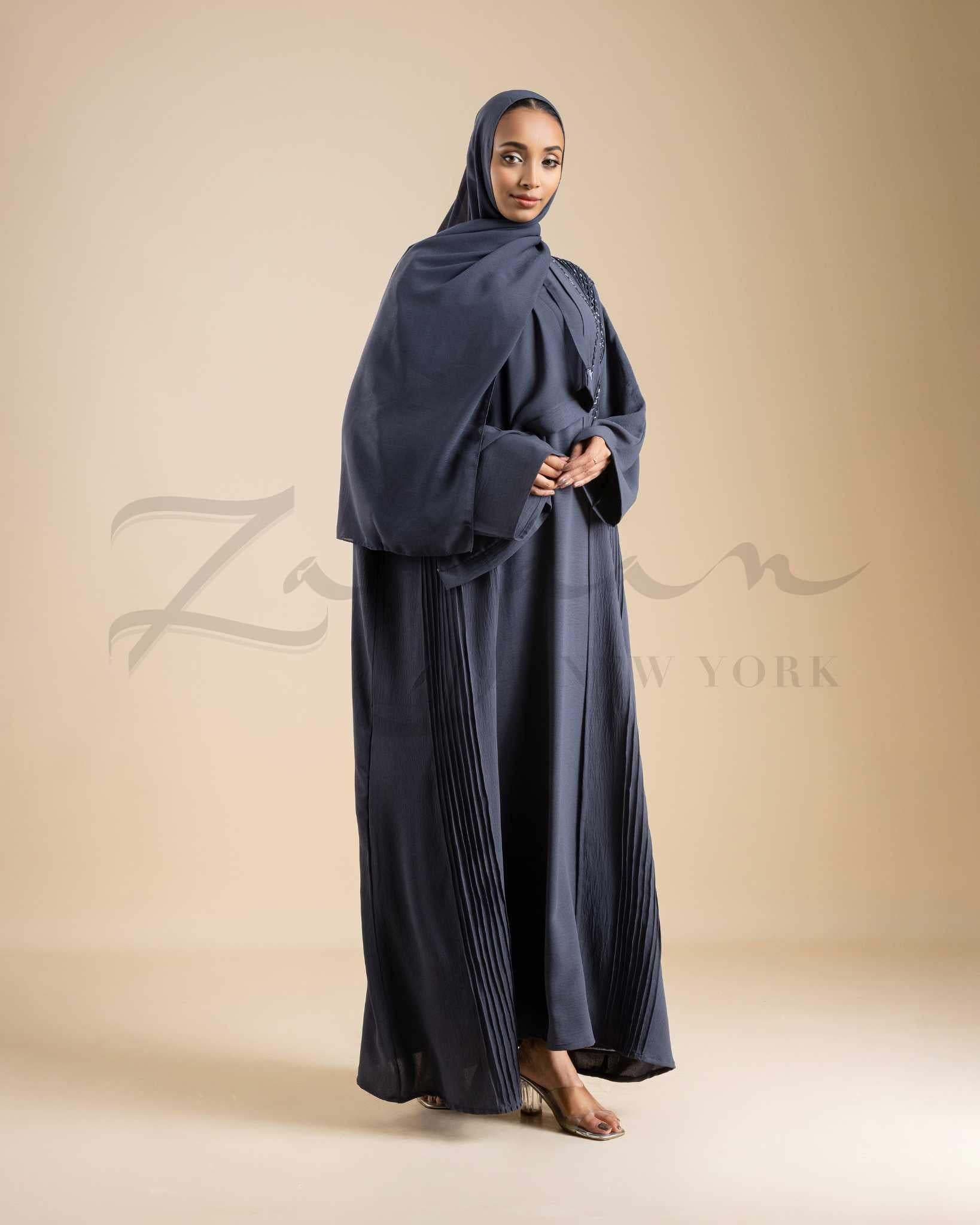 Textured Pleat Abaya