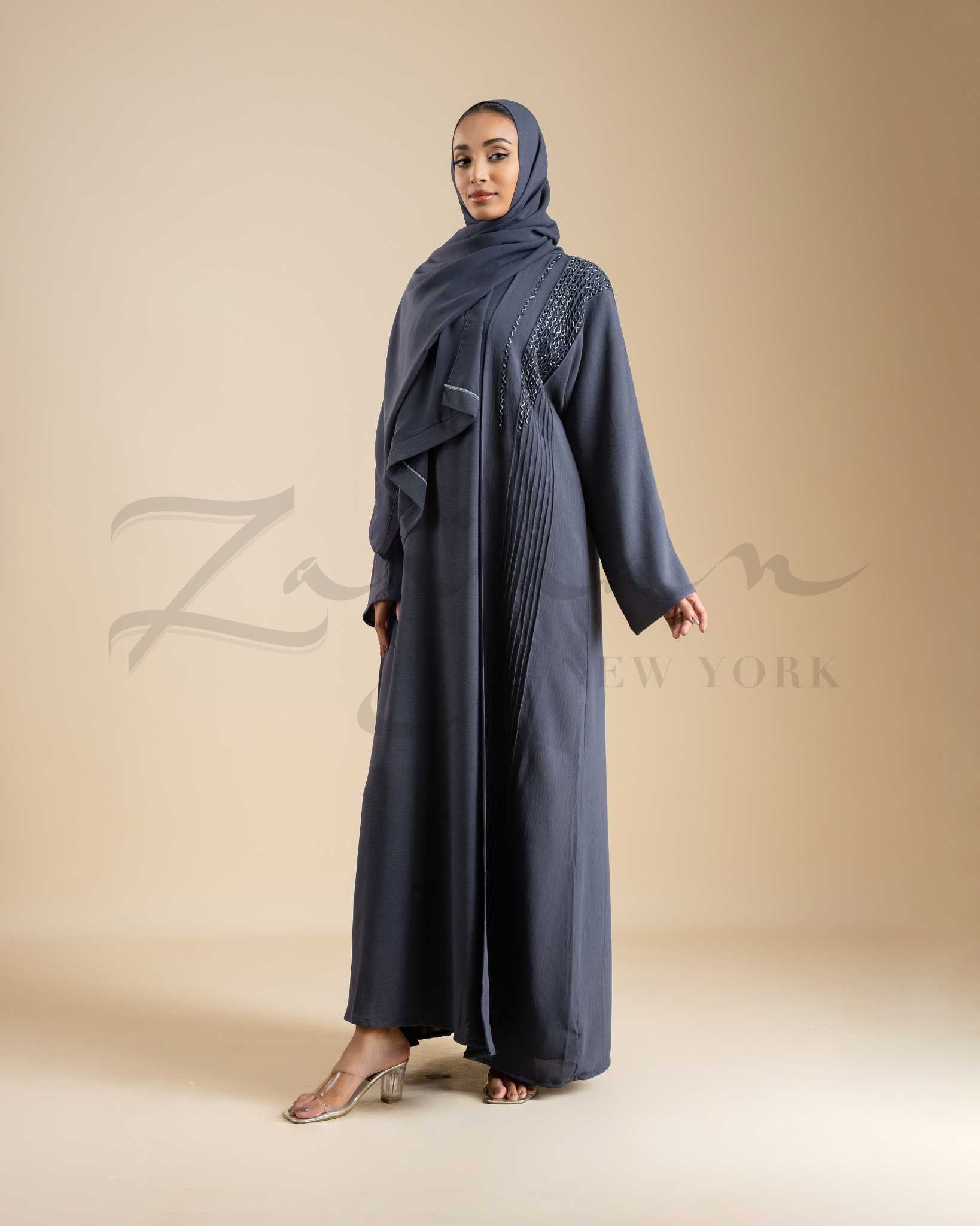 Textured Pleat Abaya