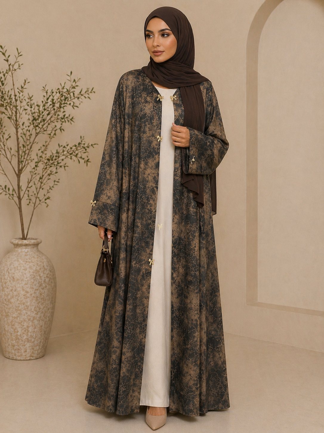 Zareen Marble Abaya