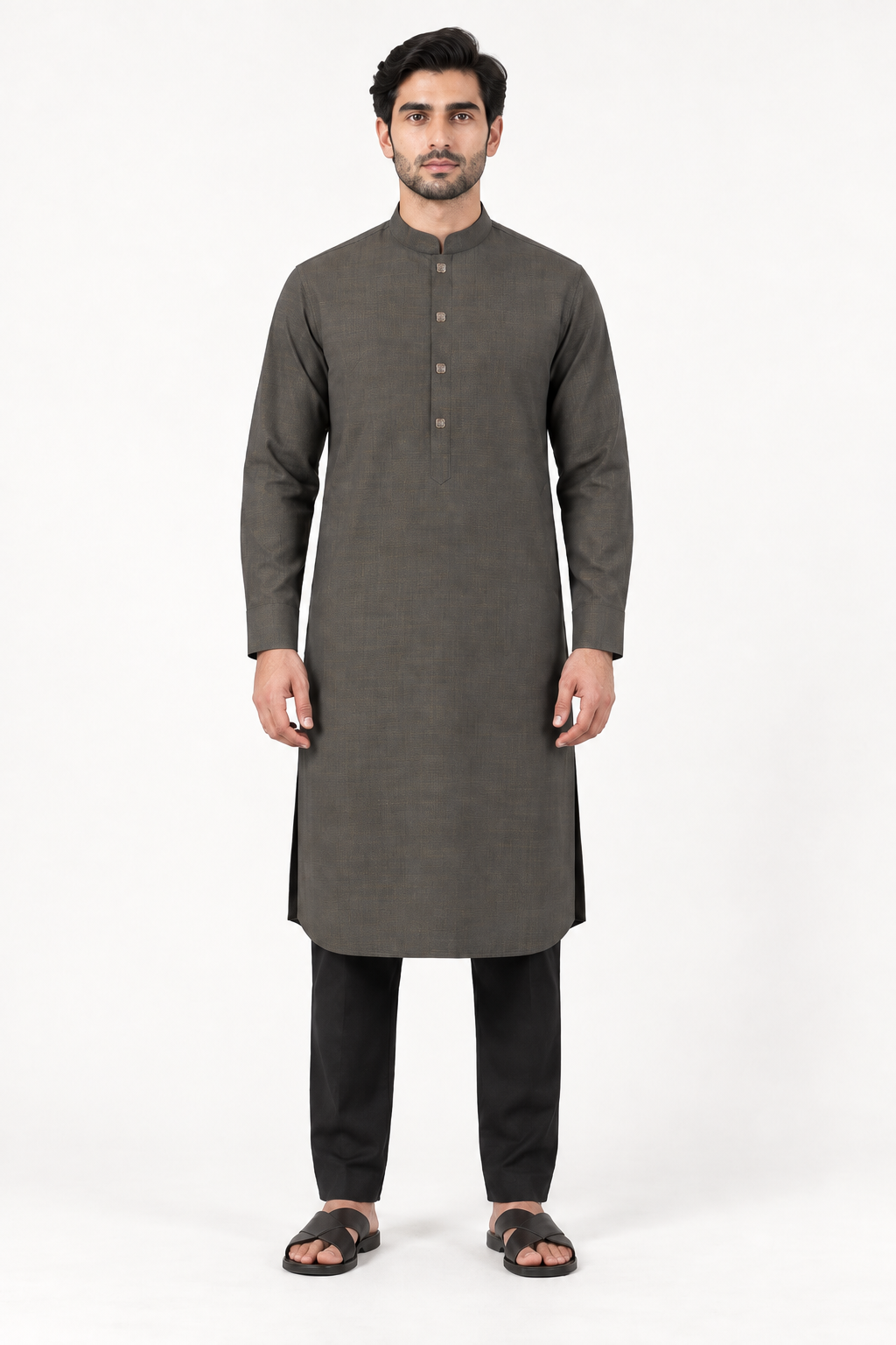 Pakistani Jacquard dark grayish-green | Father