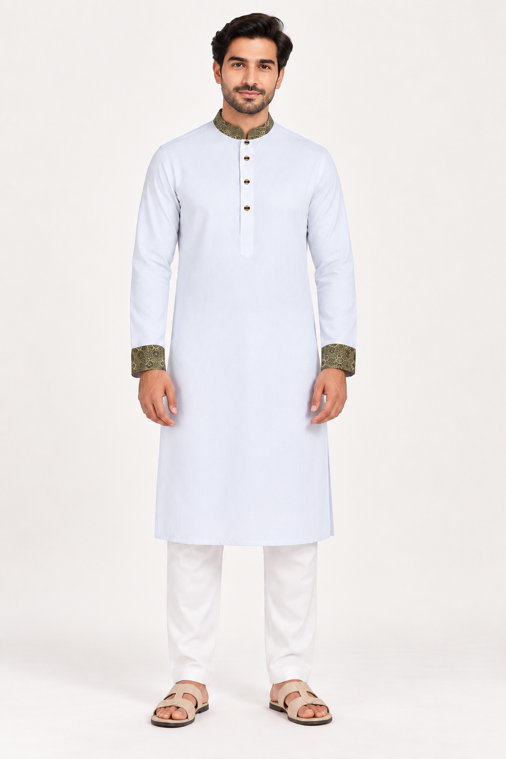 Premium Panjabi | white | Father