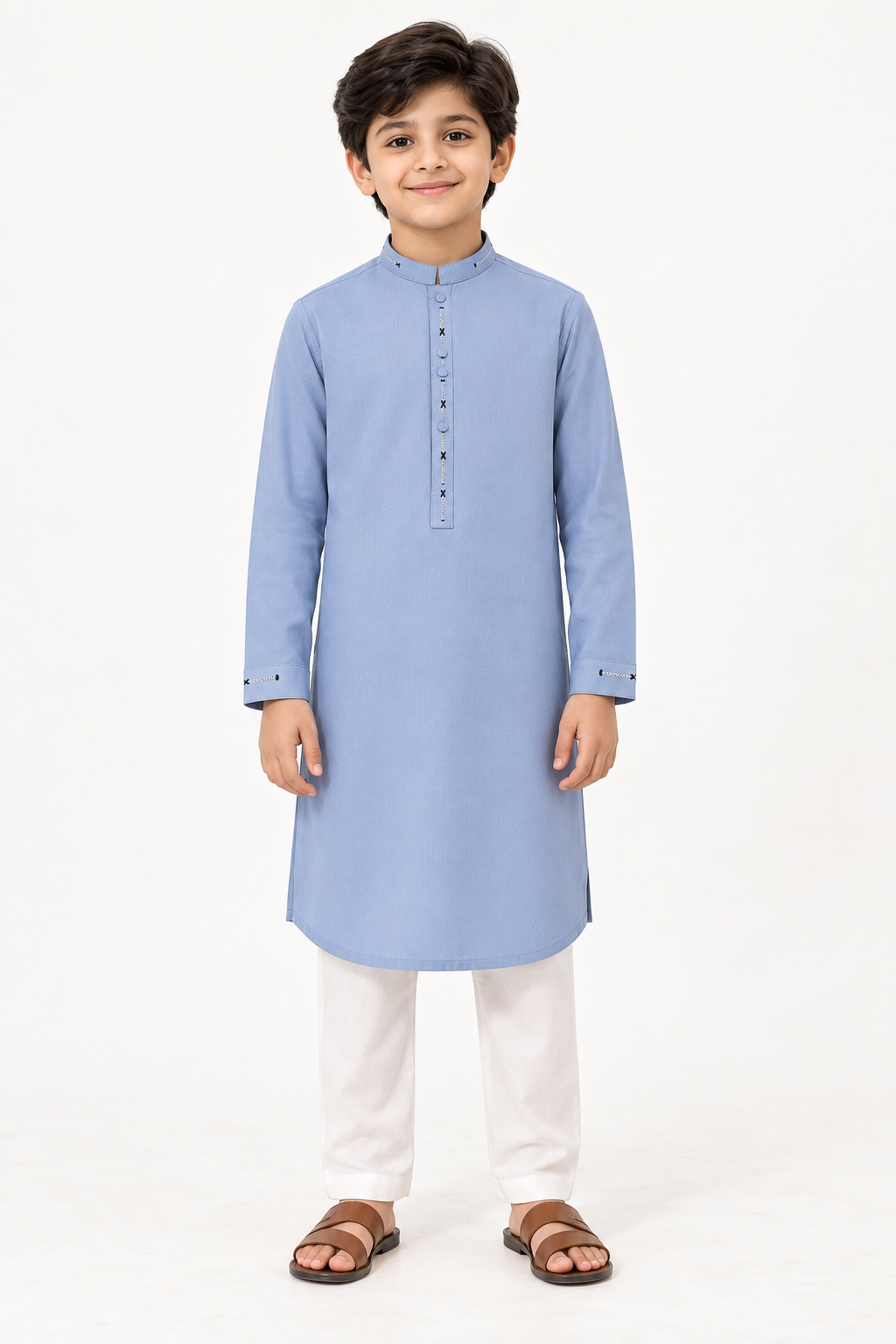 Pakistani Cotton Gray Blue | Son
