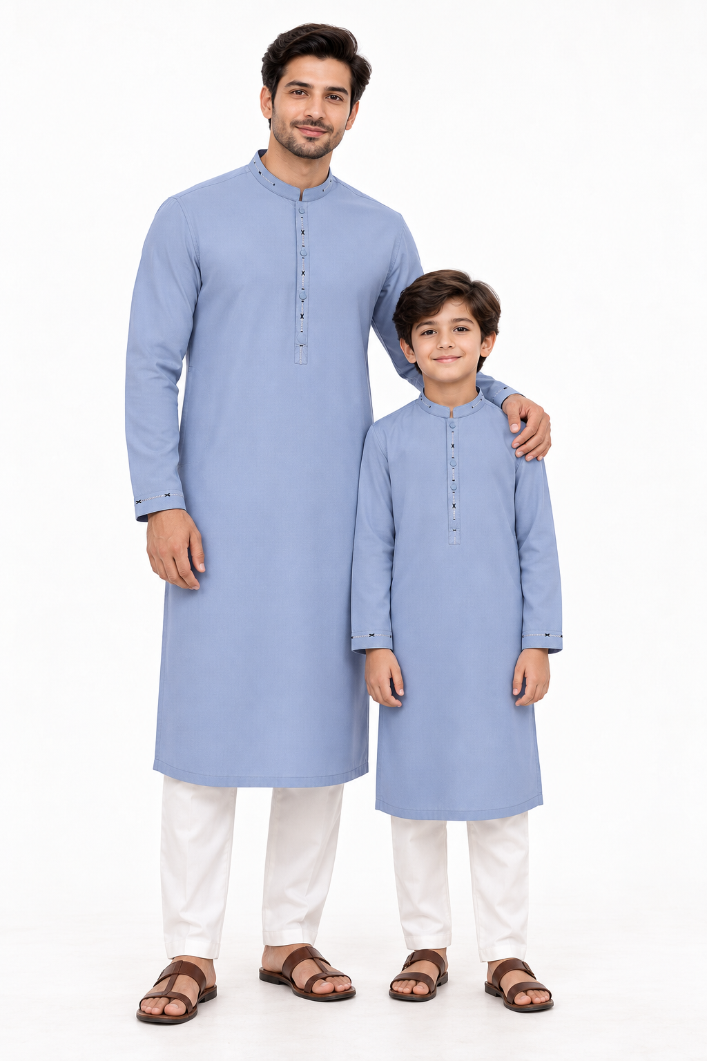 Pakistani Cotton Gray Blue | Son