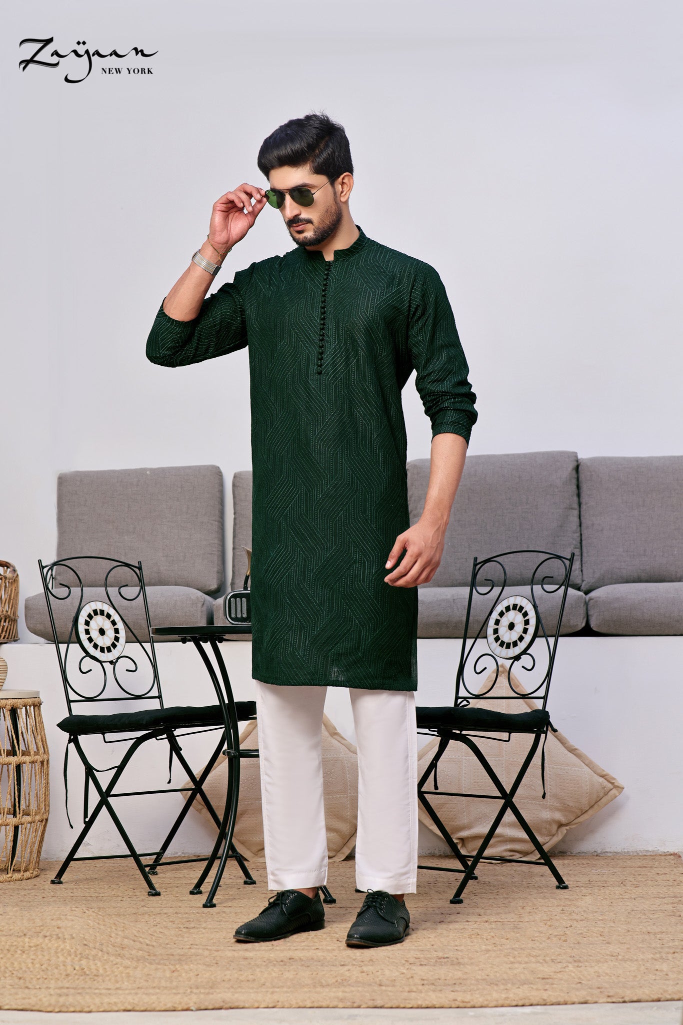 Platinum Panjabi | Dark Green