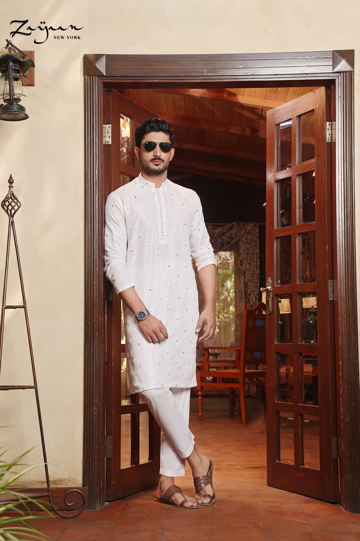 Platinum Panjabi | White
