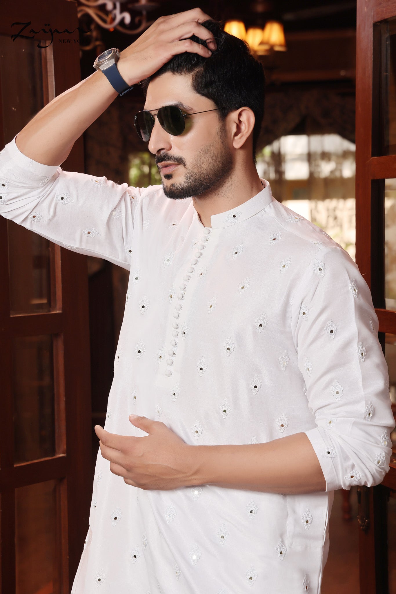 Platinum Panjabi | White