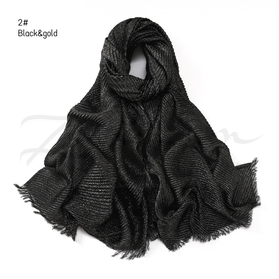 Shiny Solid Linen Hijab