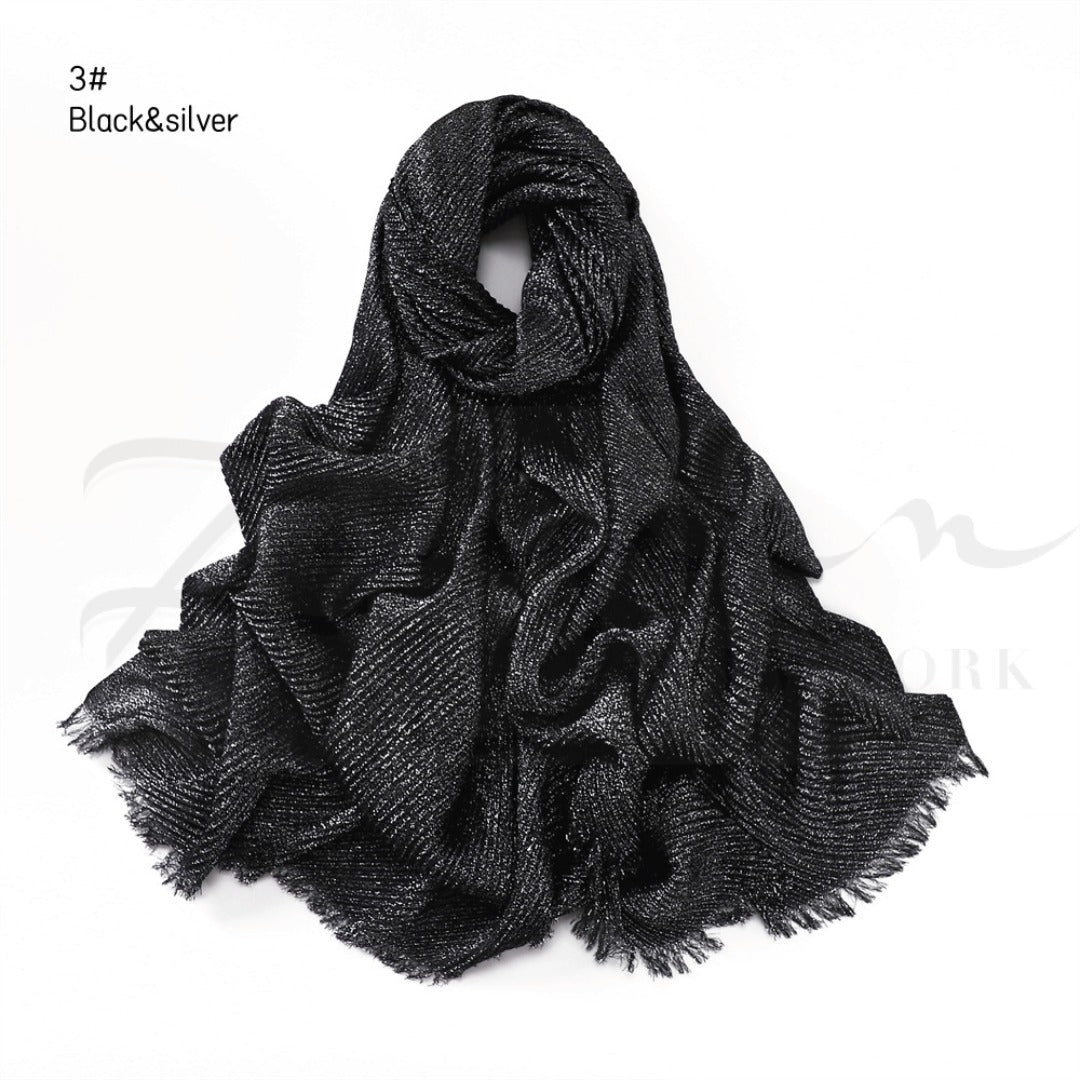Shiny Solid Linen Hijab