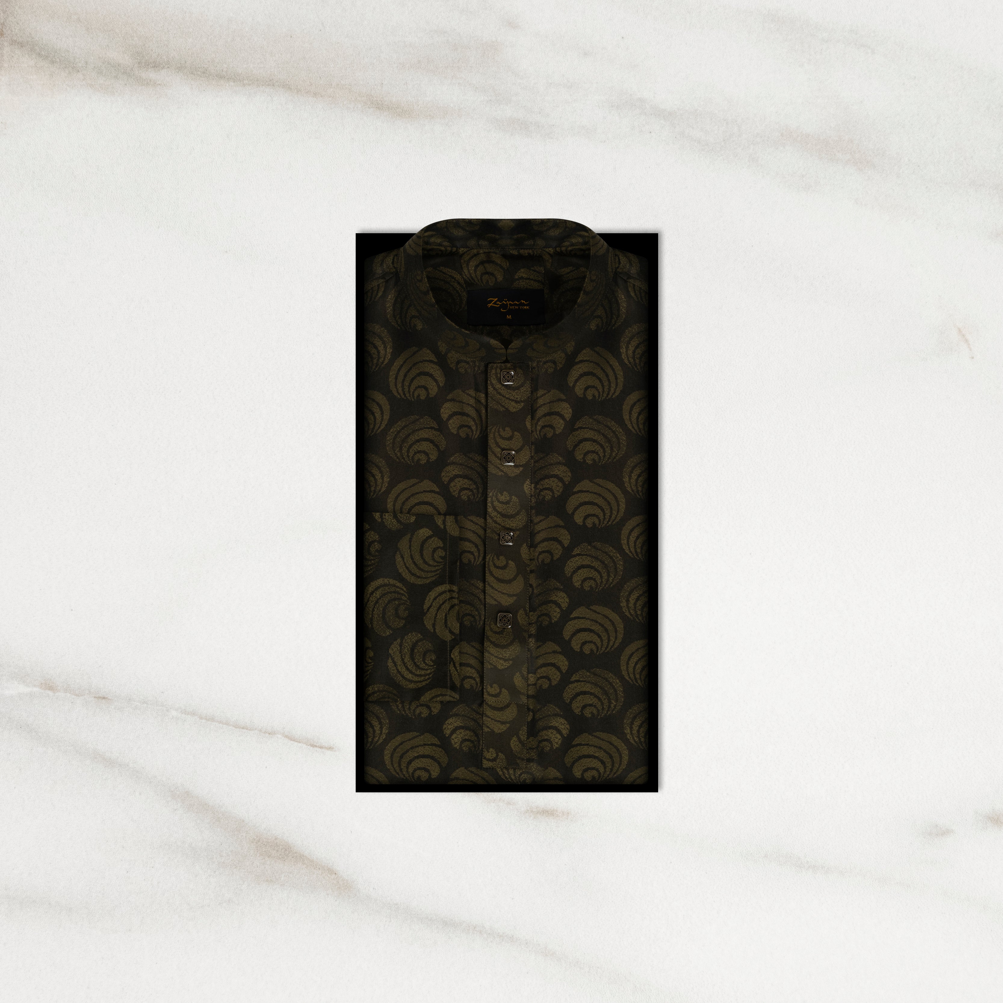 Premium Jacquard Panjabi I Brown