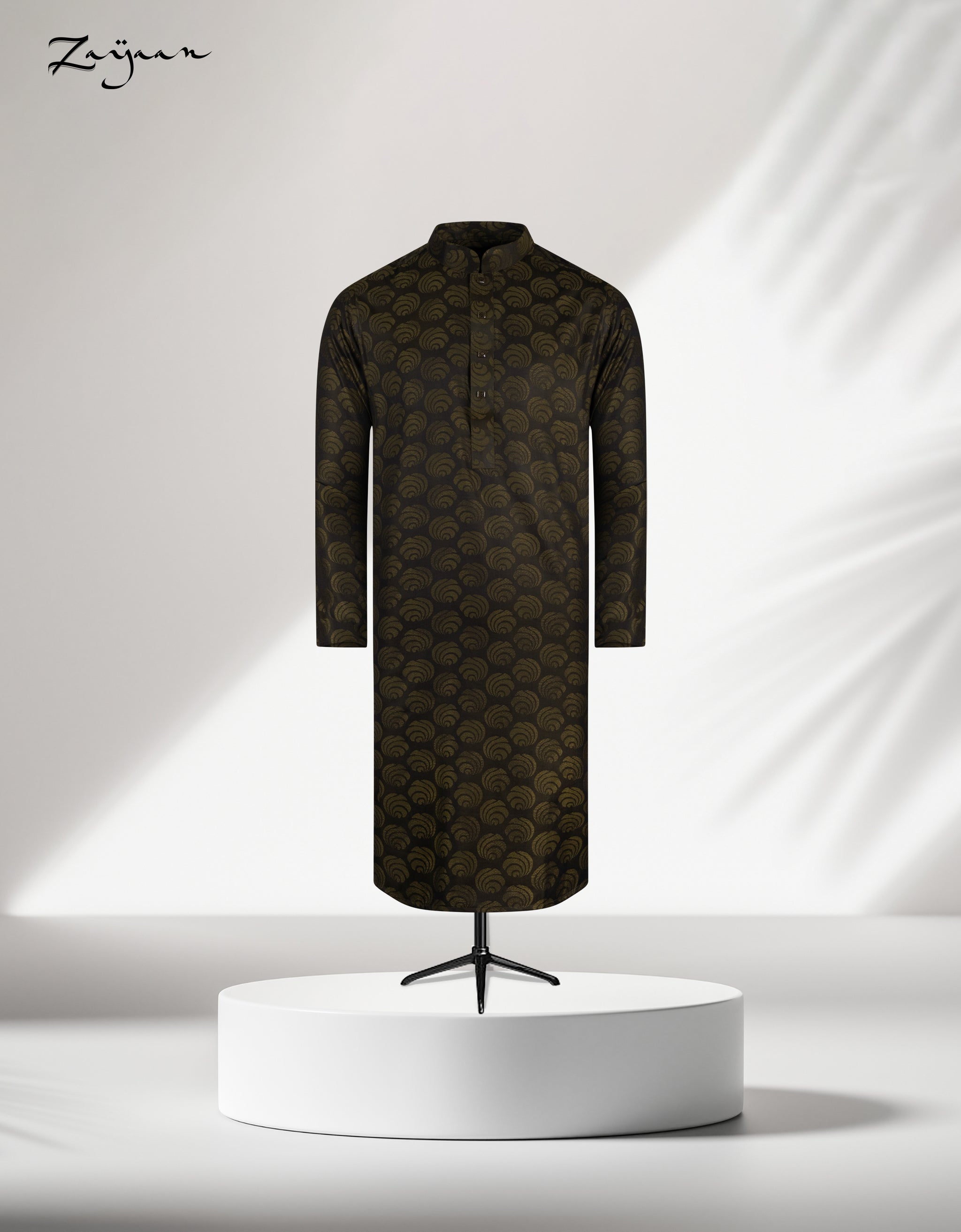 Premium Jacquard Panjabi I Brown