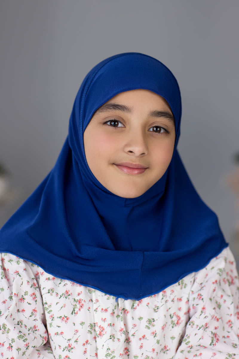 Zayaan Girl Plain Hijab - Royal Blue
