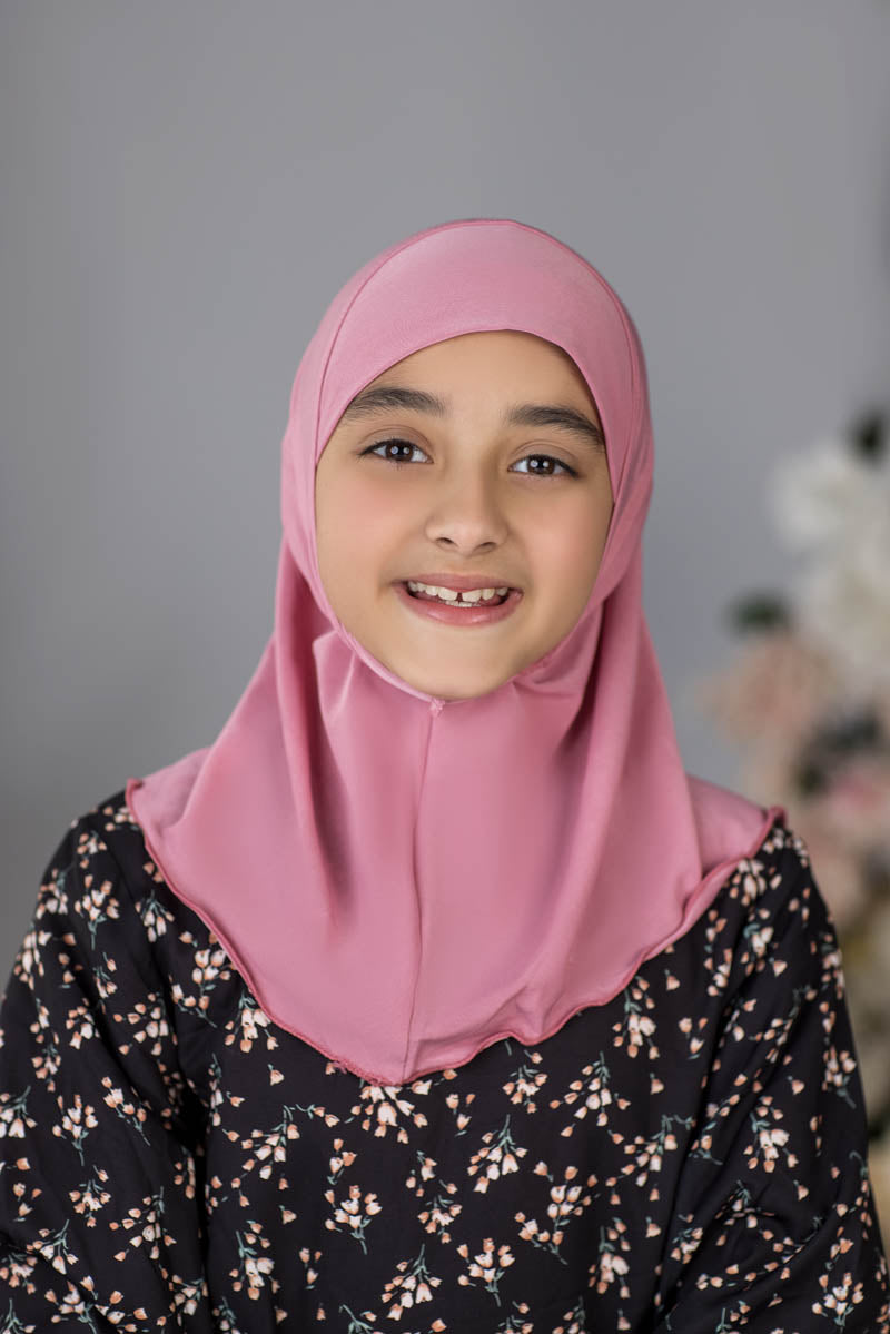 Zayaan Girl Plain Hijab - Pink