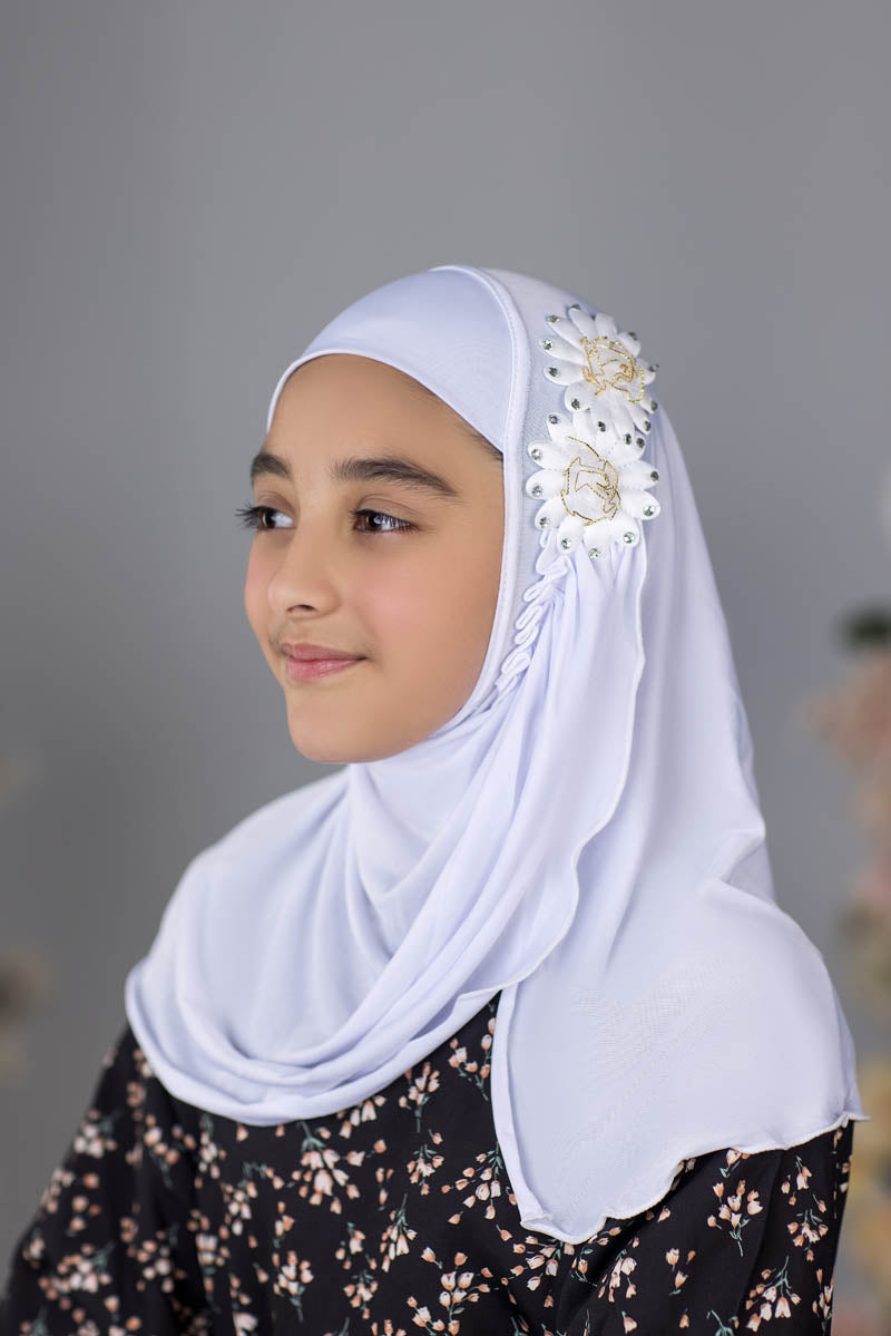 Zayaan Girl Hijab - White