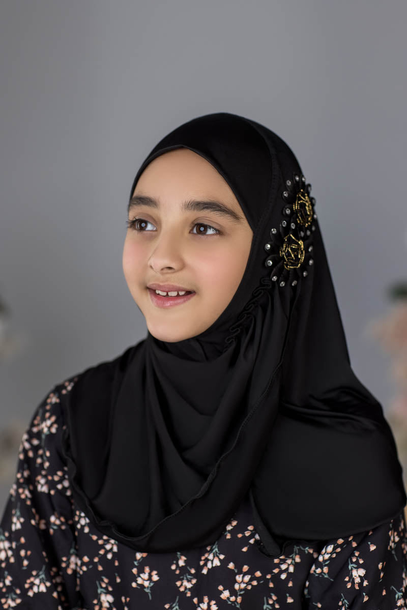 Zayaan Girl Hijab - Black
