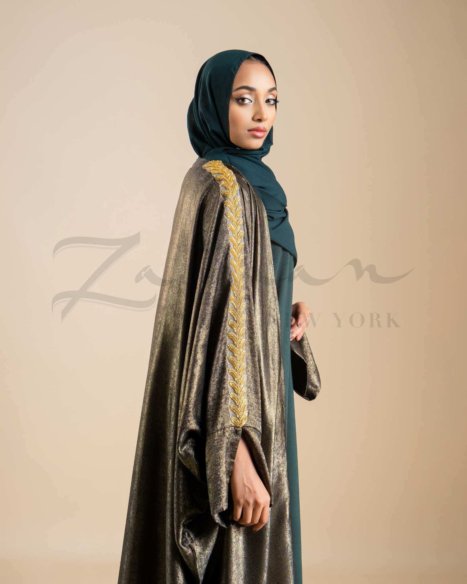 Luminous Metallic Abaya