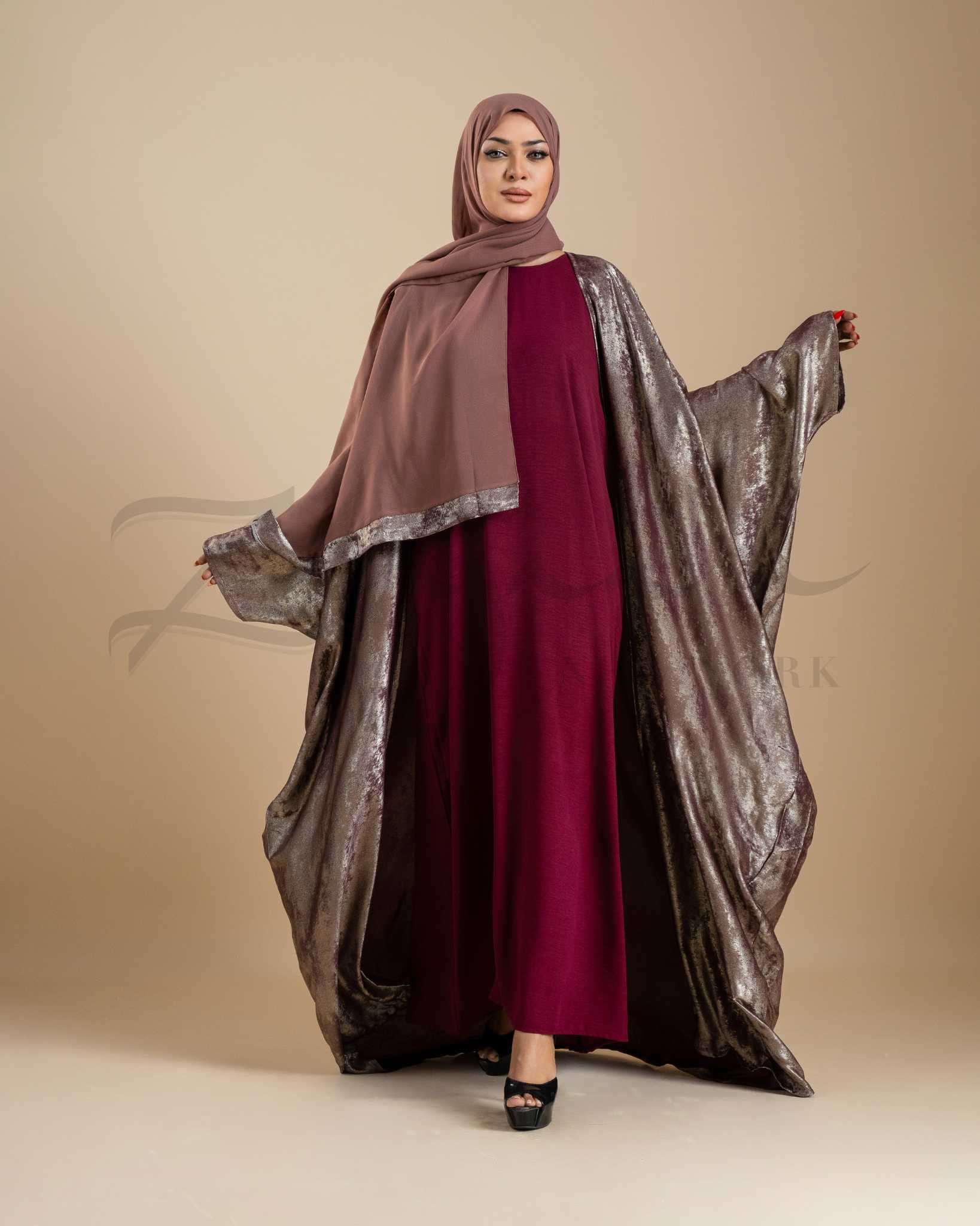 Gleaming Drape Open Abaya