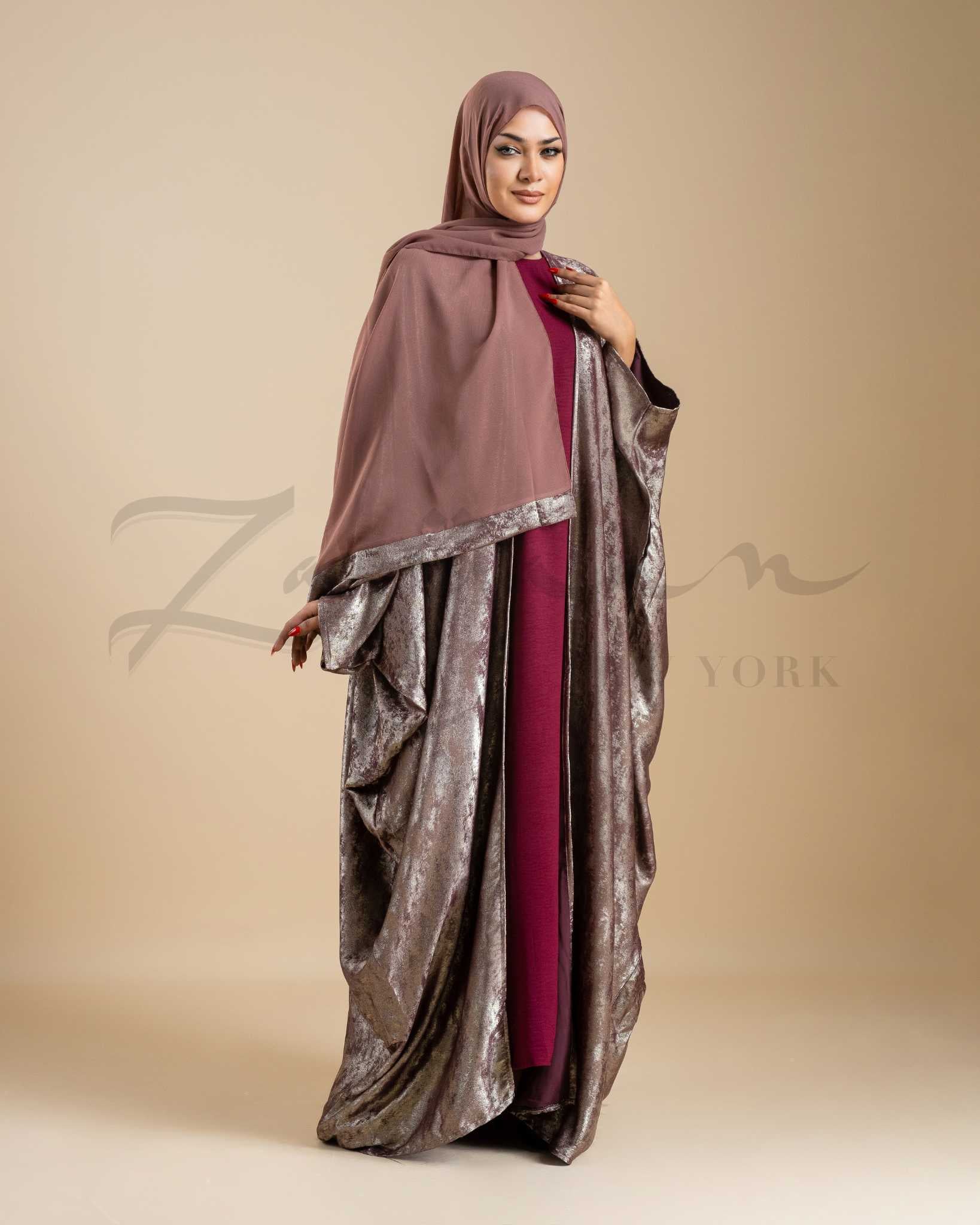 Gleaming Drape Open Abaya