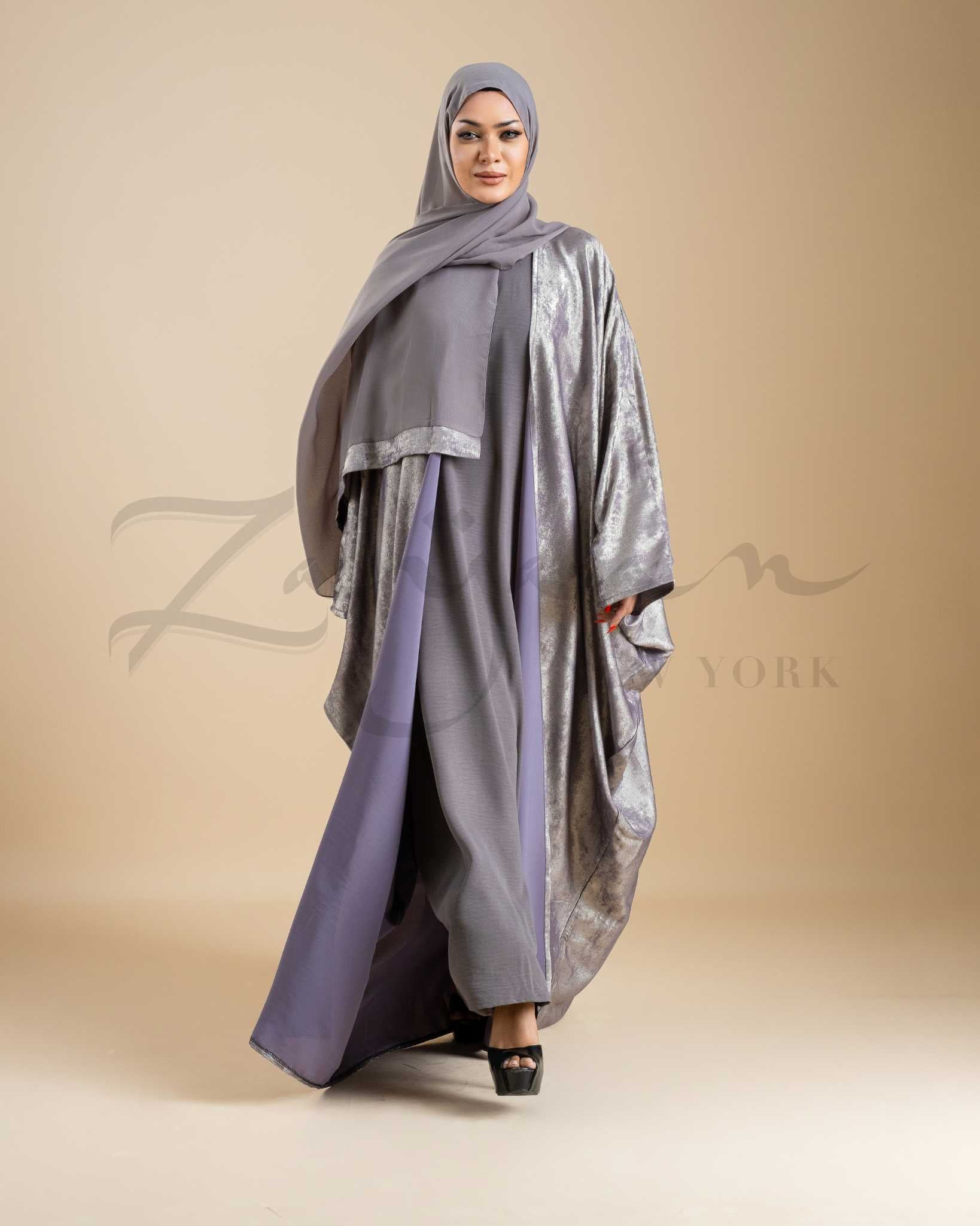 Gleaming Drape Open Abaya