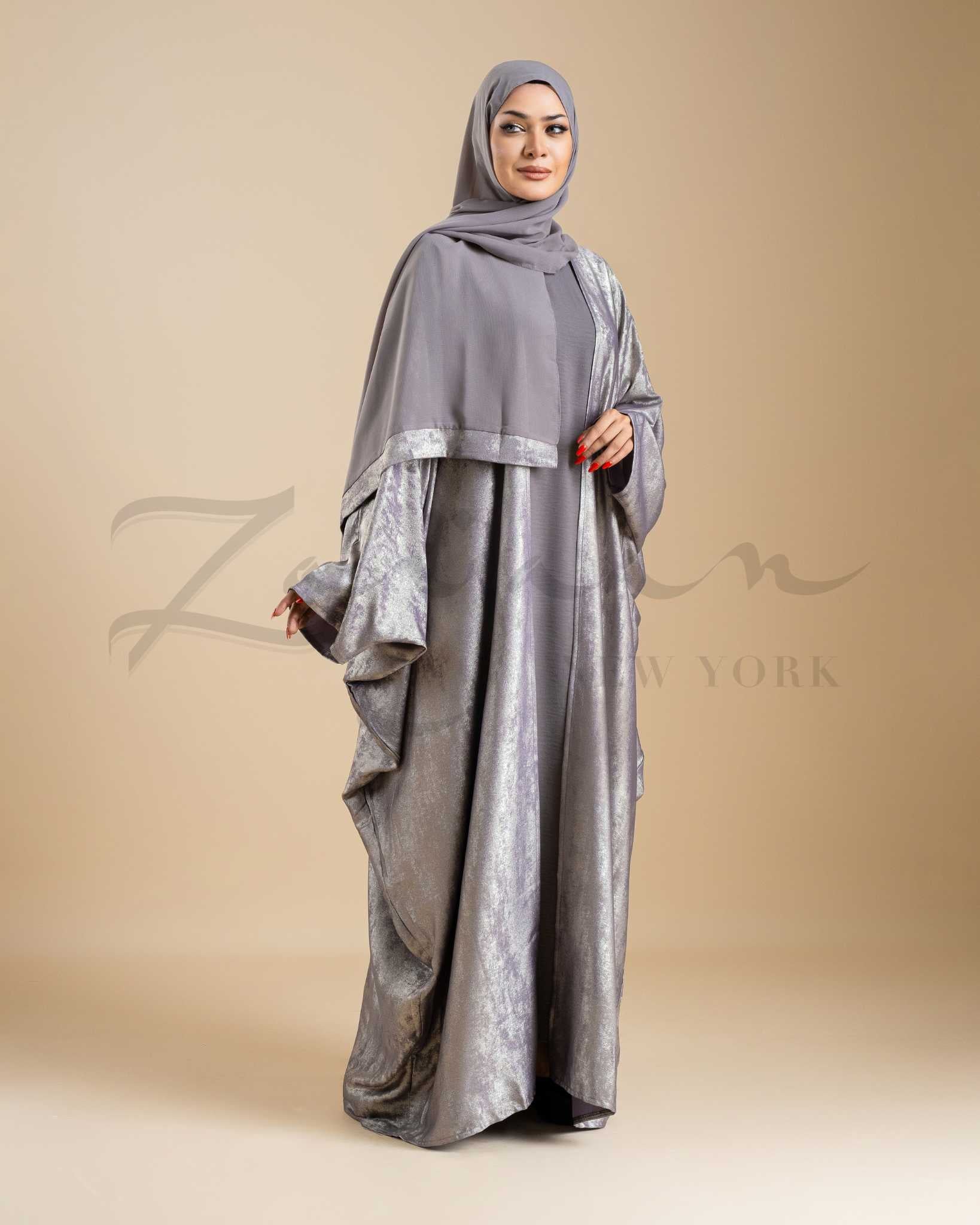 Gleaming Drape Open Abaya