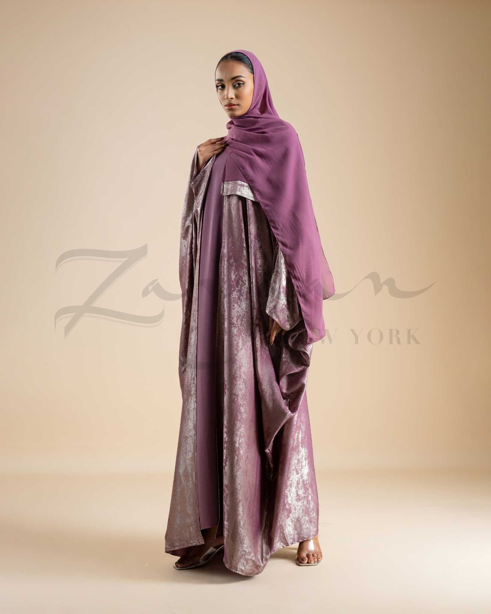 Gleaming Drape Open Abaya