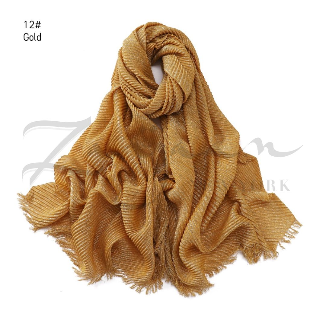 Shiny Solid Linen Hijab