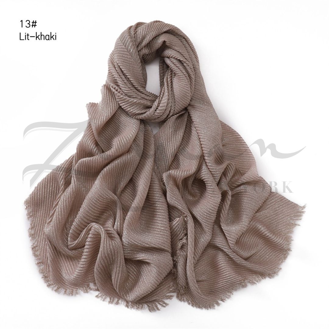 Shiny Solid Linen Hijab