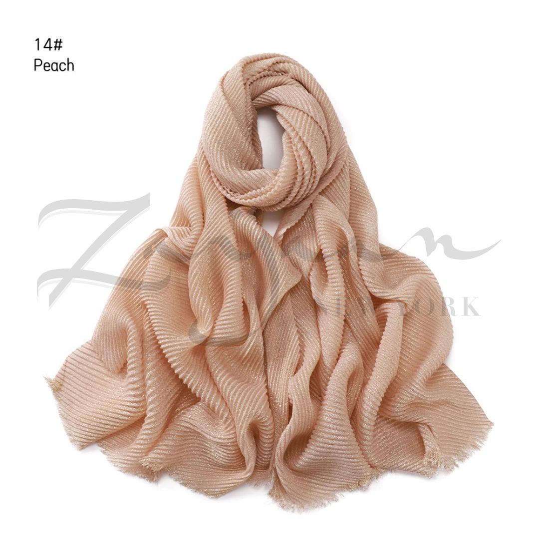 Shiny Solid Linen Hijab