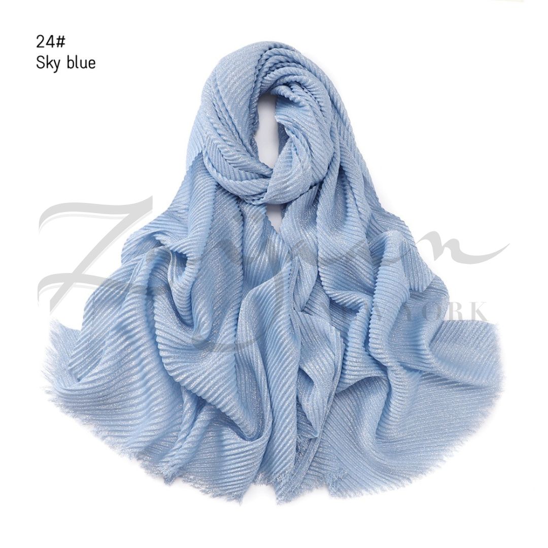 Shiny Solid Linen Hijab